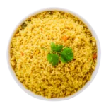 Aromatic rice infused with saffron, a sought after and popular Mediterranean spice.