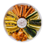 CharGrilled vegetables infused with a robust garlic marinade