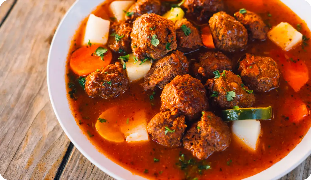 Spicy lamb meat balls