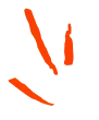 three line icon orange brush stroke