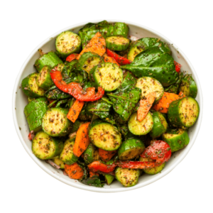 lebanese cucumber Salad in white bowl