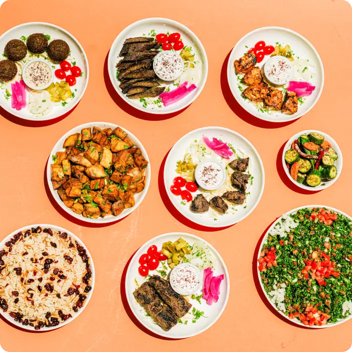 Aladdin Food Plates In Table