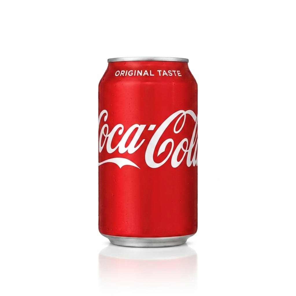 Coca-Cola 12 oz can, chilled, served at Aladdin Mediterranean Cuisine in Houston